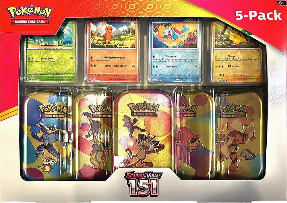 Costco Pokemon Scarlet & Violet 151 Mini Tin 5-pack (Meowth) - Miscellaneous Cards & Products (MCAP)