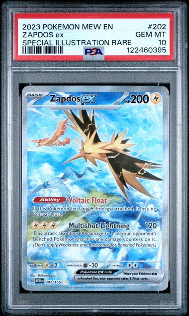ZAPDOS ex SPECIAL ILLUSTRATION RARE #202 (PSA 10)